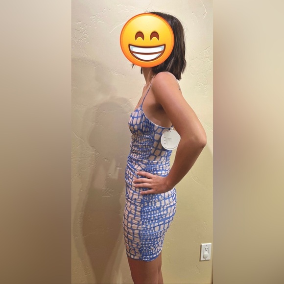 Luvalot (Hello Molly) blue & white mini dress- NWT - Picture 2 of 10